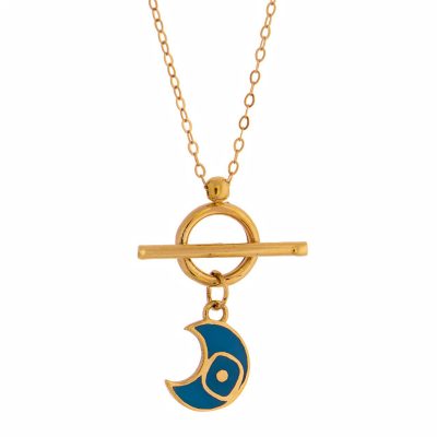 گردنبند طلای ماه آبی